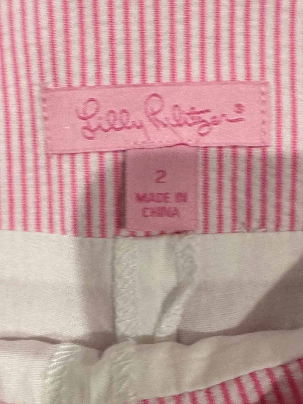 Lilly Pulitzer Pink Seersucker Scalloped Skort - Picture 5 of 6
